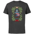 thumbnail image 1 of Marvel Holiday Christmas Avengers Captain America Nutcracker - Short Sleeve Cotton T-Shirt for Adults - Customized-Charcoal, 1 of 5