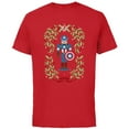 thumbnail image 1 of Marvel Holiday Christmas Avengers Captain America Nutcracker - Short Sleeve Cotton T-Shirt for Adults - Customized-Red, 1 of 5
