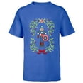 thumbnail image 1 of Marvel Holiday Christmas Avengers Captain America Nutcracker - Short Sleeve T-Shirt for Kids - Customized-Royal, 1 of 5