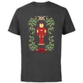 thumbnail image 1 of Marvel Holiday Christmas Avengers Holly Iron Man Nutcracker - Short Sleeve Cotton T-Shirt for Adults - Customized-Charcoal, 1 of 5