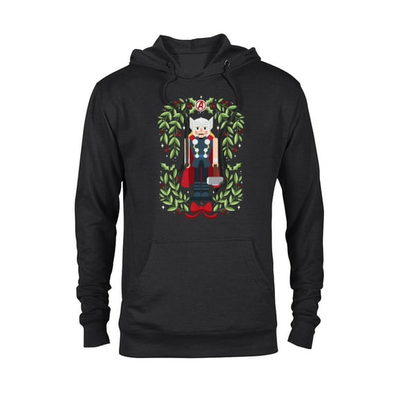 Marvel Holiday Christmas Avengers Holly Thor Nutcracker - Pullover Hoodie for Adults - Customized-Black