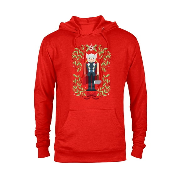 Marvel Holiday Christmas Avengers Holly Thor Nutcracker - Pullover Hoodie for Adults - Customized-Red