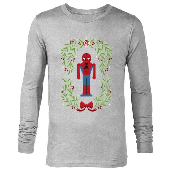 Marvel Holiday Christmas Avengers Spider-Man Nutcracker - Long Sleeve T-Shirt for Men - Customized-Athletic Heather