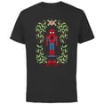 thumbnail image 1 of Marvel Holiday Christmas Avengers Spider-Man Nutcracker - Short Sleeve Cotton T-Shirt for Adults - Customized-Black, 1 of 5