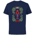 thumbnail image 1 of Marvel Holiday Christmas Avengers Spider-Man Nutcracker - Short Sleeve Cotton T-Shirt for Adults - Customized-Navy, 1 of 5
