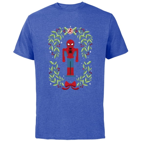 Marvel Holiday Christmas Avengers Spider-Man Nutcracker - Short Sleeve Cotton T-Shirt for Adults - Customized-Royal Heather