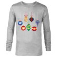 thumbnail image 1 of Marvel Holiday Christmas Avengers Team Festive Ornaments - Long Sleeve T-Shirt for Men - Customized-Athletic Heather, 1 of 5