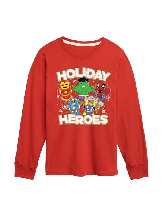 - Holiday Heroes Boys' Long Sleeve Graphic T-Shirt