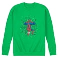 thumbnail image 1 of Marvel - Holiday Lights Spider Man - Men's Long Sleeve Crew Fleece Sweatshirt, 1 of 4
