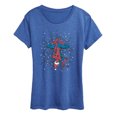thumbnail image 1 of Marvel - Holiday Lights Spider Man - Women's Short Sleeve Graphic T-Shirt, 1 of 4