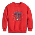 thumbnail image 1 of Marvel - Holiday Lights Spider Man - Youth Crew Fleece Sweatshirt, 1 of 4
