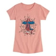 thumbnail image 1 of Marvel - Holiday Lights Spider Man - Youth Girls Short Sleeve T-Shirt, 1 of 4