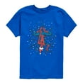 thumbnail image 1 of Marvel - Holiday Lights Spider Man - Youth Short Sleeve Graphic T-Shirt, 1 of 4
