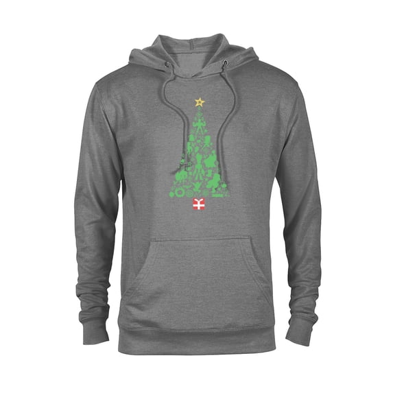 Marvel Holiday Super Heroes Christmas Tree - Pullover Hoodie for Adults - Customized-Athletic Heather