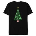 thumbnail image 1 of Marvel Holiday Super Heroes Christmas Tree - Short Sleeve Blended T-Shirt for Adults - Customized-Black, 1 of 5