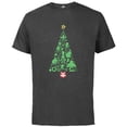 thumbnail image 1 of Marvel Holiday Super Heroes Christmas Tree - Short Sleeve Cotton T-Shirt for Adults - Customized-Charcoal, 1 of 5