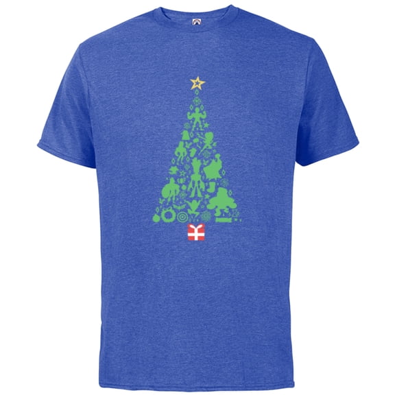 Marvel Holiday Super Heroes Christmas Tree - Short Sleeve Cotton T-Shirt for Adults - Customized-Royal Heather