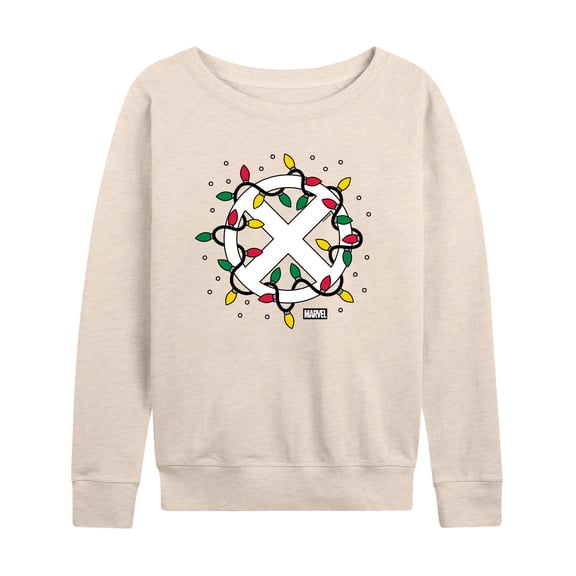 Marvel - Holiday Xmen Logo - Women's French Terry Long Sleeve Pullover