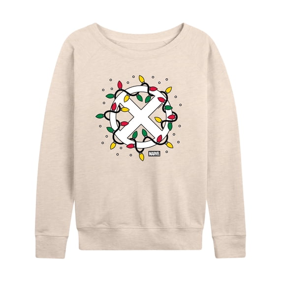 Marvel - Holiday Xmen Logo - Women's French Terry Long Sleeve Pullover