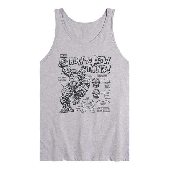 Marvel - How To Draw The Thing - Men's Tank Top