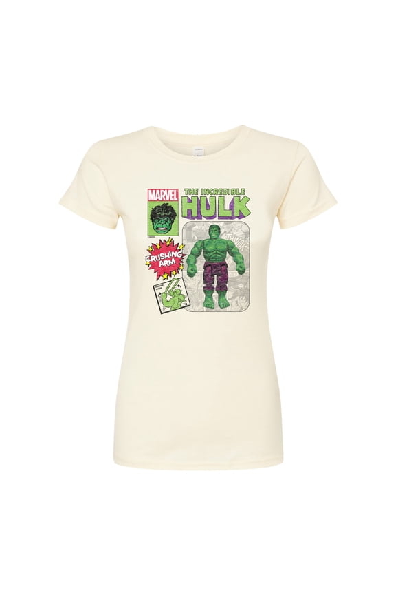 Hulk - Action Figure - Juniors Fitted Graphic T-Shirt