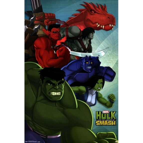 Marvel Hulk - Agents of Smash Laminated Poster Print (24 x 36)