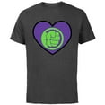 thumbnail image 1 of Marvel Hulk Avengers Heart Love Romantic Valentine’s Day - Short Sleeve Cotton T-Shirt for Adults - Customized-Charcoal, 1 of 5