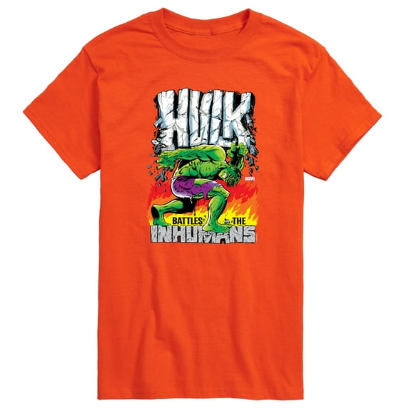 Marvel Hulk - Battles The Inhumans - Men's Short Sleeve Graphic T-Shirt