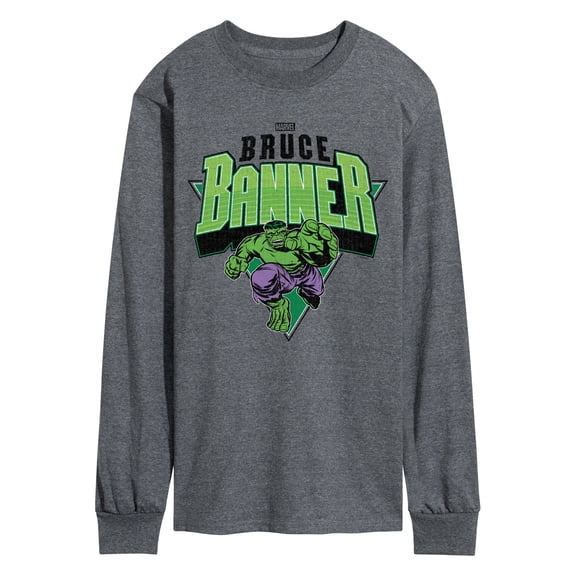 Marvel Hulk - Bruce Banner - Men's Long Sleeve Graphic T-Shirt