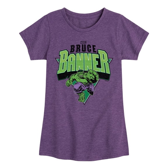 Marvel Hulk - Bruce Banner - Toddler And Youth Girls Fitted Short Sleeve Graphic T-Shirt