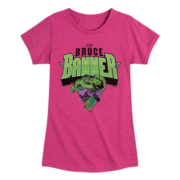 Marvel Hulk - Bruce Banner - Toddler And Youth Girls Fitted Short Sleeve Graphic T-Shirt