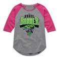 thumbnail image 1 of Marvel Hulk - Bruce Banner - Toddler And Youth Girls Shirt Tail Raglan, 1 of 5