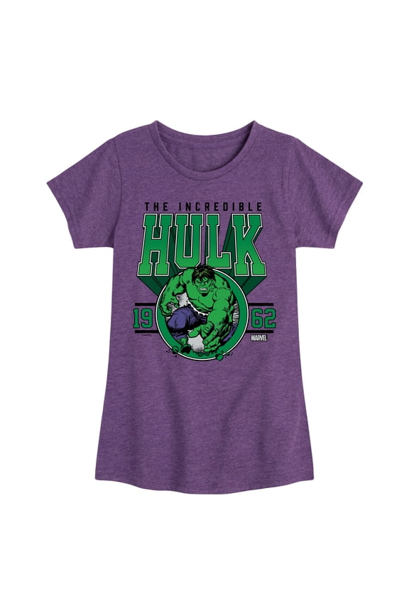 Hulk - Collegiate - Toddler And Youth Girls Fitted Short Sleeve Graphic T-Shirt