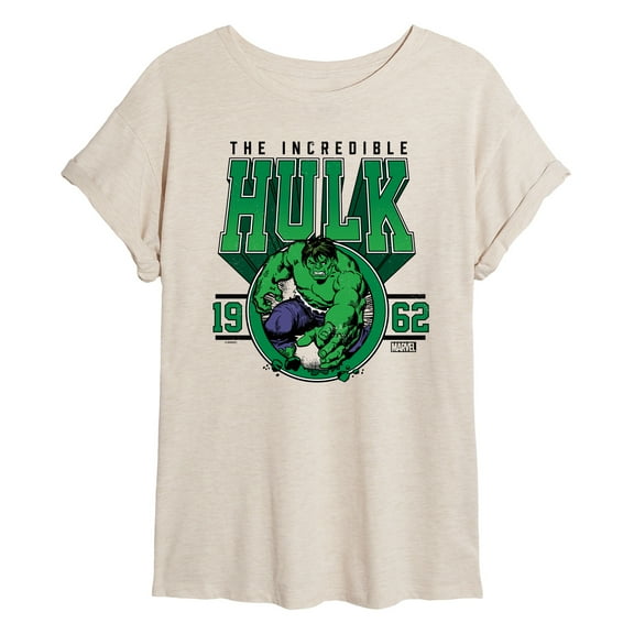 Marvel Hulk - Collegiate - Women's Oversized Graphic T-Shirt