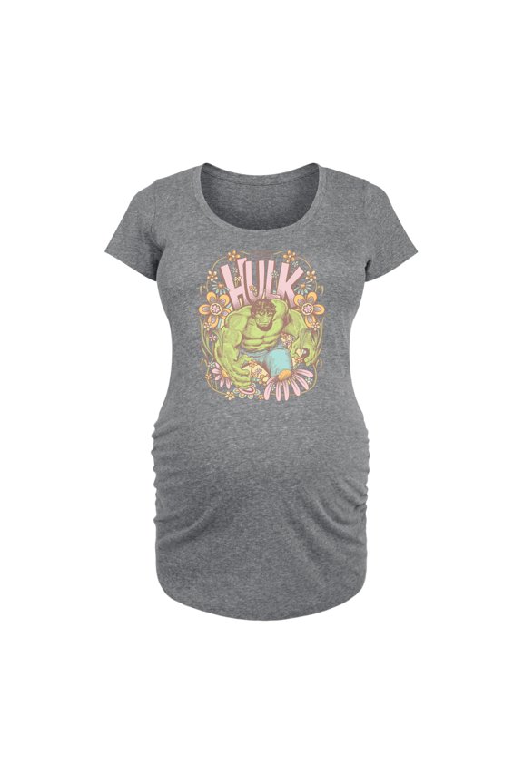 Hulk - Floral - Maternity Scoop Neck Graphic T-Shirt