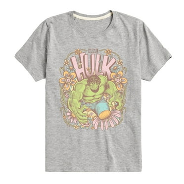 Marvel Hulk - Floral - Toddler And Youth Short Sleeve Graphic T-Shirt