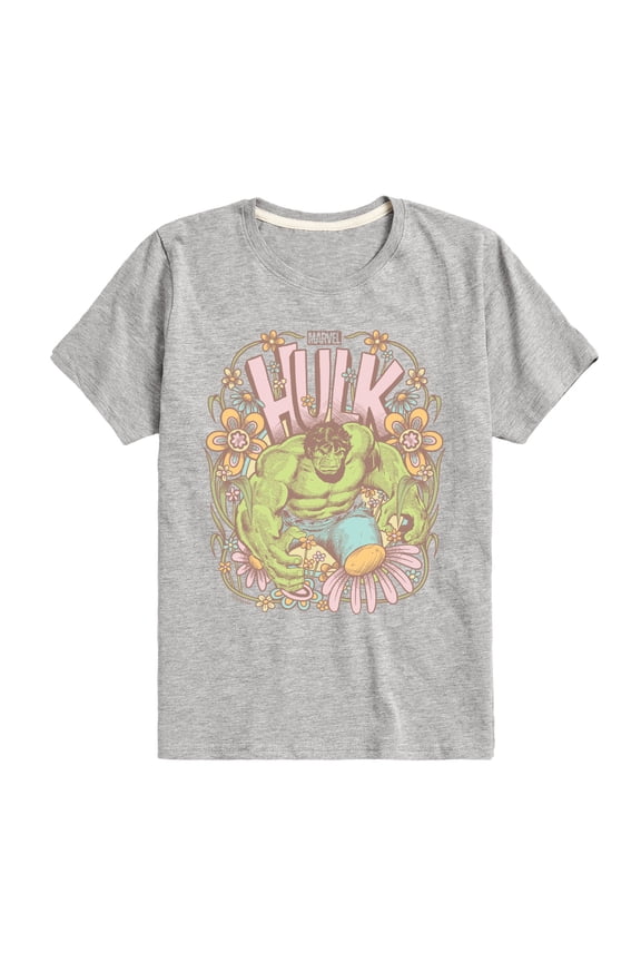 Hulk - Floral - Toddler And Youth Short Sleeve Graphic T-Shirt