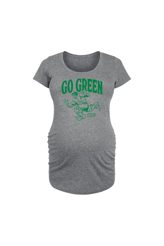 Hulk - Go Green - Maternity Scoop Neck Graphic T-Shirt