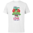 thumbnail image 1 of Marvel Hulk I’m Crazy in Love for You Valentine’s Day - Short Sleeve Cotton T-Shirt for Adults - Customized-White, 1 of 5