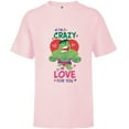 thumbnail image 1 of Marvel Hulk I’m Crazy in Love for You Valentine’s Day - Short Sleeve T-Shirt for Kids - Customized-Soft Pink, 1 of 5