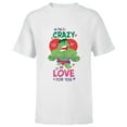 thumbnail image 1 of Marvel Hulk I’m Crazy in Love for You Valentine’s Day - Short Sleeve T-Shirt for Kids - Customized-White, 1 of 5