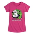 thumbnail image 1 of Marvel Hulk - Incredible Birthday 3 - Toddler And Youth Girls Fitted Short Sleeve Graphic T-Shirt, 1 of 5