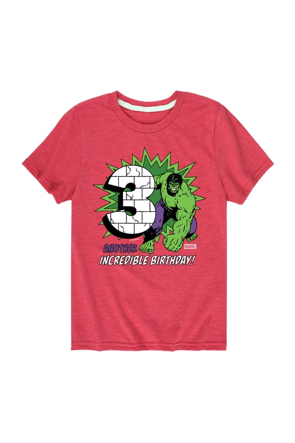 Hulk - Incredible Birthday 3 - Toddler And Youth Short Sleeve Graphic T-Shirt