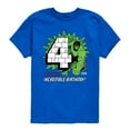 thumbnail image 1 of Marvel Hulk - Incredible Birthday 4 - Toddler And Youth Short Sleeve Graphic T-Shirt, 1 of 5