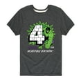 thumbnail image 1 of Marvel Hulk - Incredible Birthday 4 - Toddler And Youth Short Sleeve Graphic T-Shirt, 1 of 5