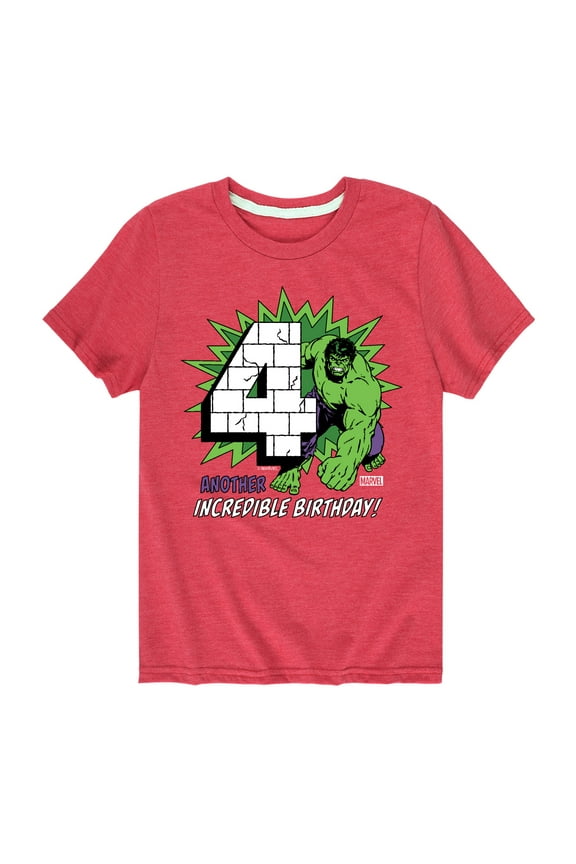 Hulk - Incredible Birthday 4 - Toddler And Youth Short Sleeve Graphic T-Shirt
