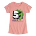 thumbnail image 1 of Marvel Hulk - Incredible Birthday 5 - Toddler And Youth Girls Fitted Short Sleeve Graphic T-Shirt, 1 of 5
