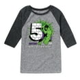 thumbnail image 1 of Marvel Hulk - Incredible Birthday 5 - Toddler And Youth Raglan, 1 of 5