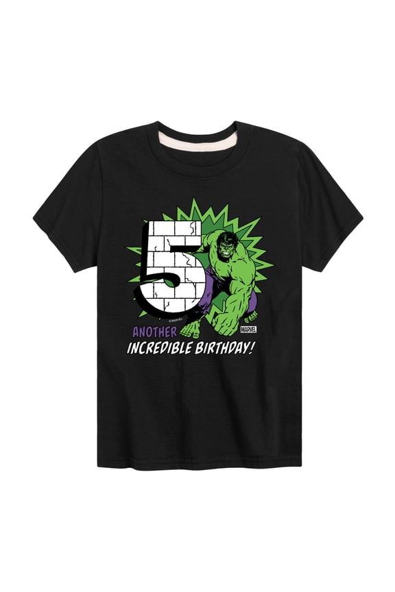 Hulk - Incredible Birthday 5 - Toddler And Youth Short Sleeve Graphic T-Shirt