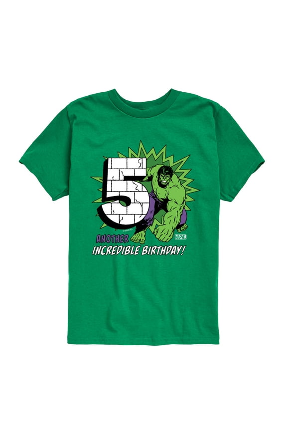 Hulk - Incredible Birthday 5 - Toddler And Youth Short Sleeve Graphic T-Shirt